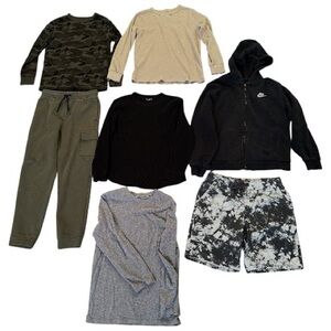 Boys Casual Loungewear Bundle Sz Lg Sweatpants Thermal Shirts Sweatshirt Shorts‎
